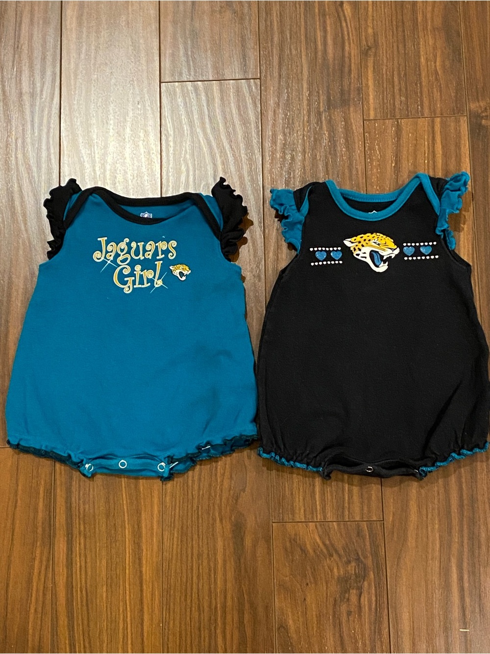 NFL Jacksonville Jaguars Baby Girl Rompers   3/6 months